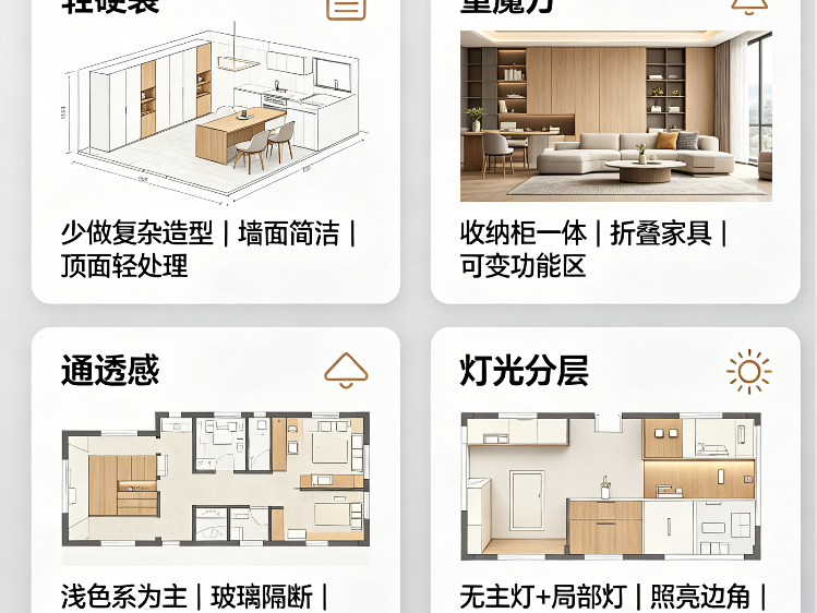 小户型装修怎么显大？2026年流行的“轻硬装+重魔方”设计思路